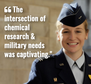 A former cadet who earned an internship at Lawrence Livermoer Labs