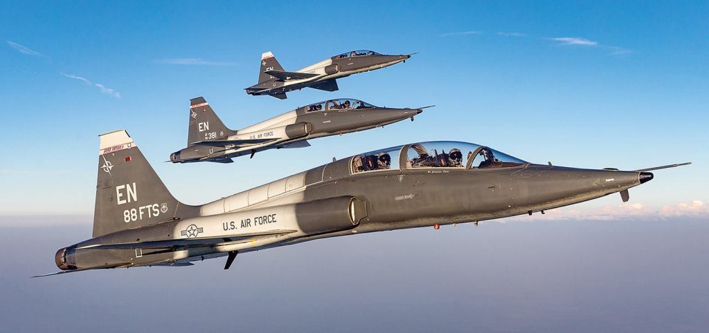 T-38s flying in formation